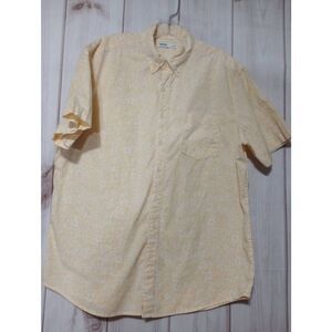 Sonoma Shirt Men's Extra Large Yellow Button Front Short‎ Sleeve